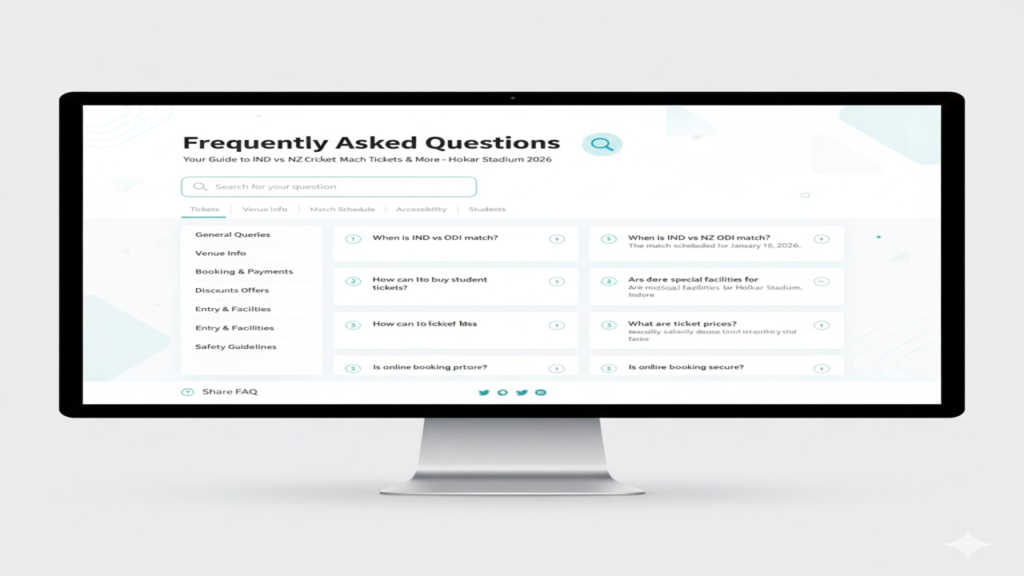 FAQ page design example showing frequently asked questions layout for better user experience